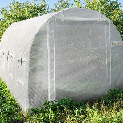 KING BIRD 10x6.6x6.6FT Upgraded Large Walk-in Greenhouse Heavy Duty Galvanized Steel Frame 2 Zippered Screen Doors 6 Screen Windows Tunnel Garden Plant Hot Green House Green