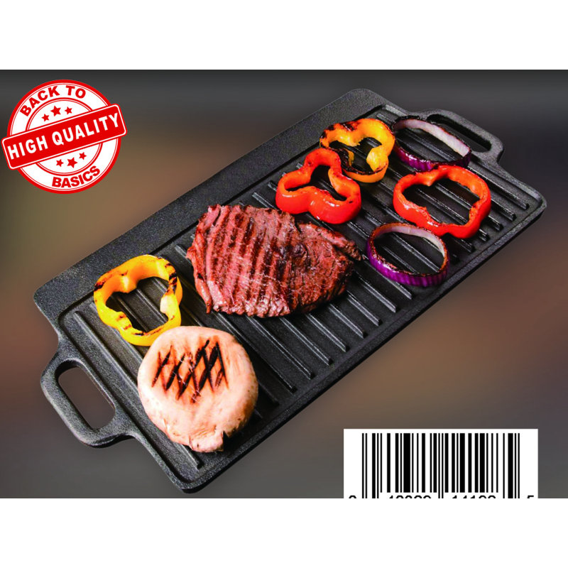 Starcraft 9 in. Cast Iron Rectangular Grill and Griddle Pan