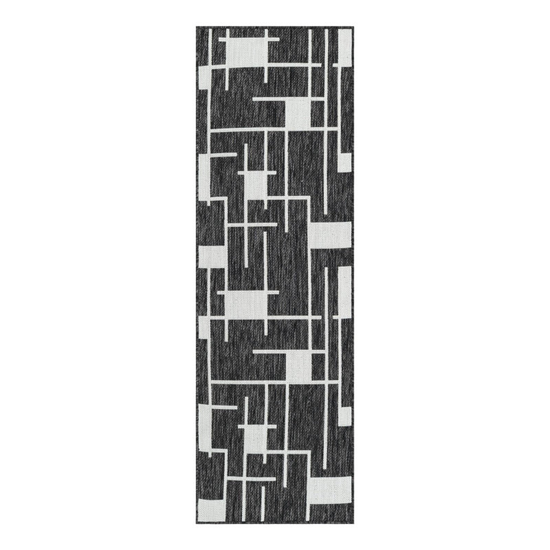 Tapis intérieur / extérieur d'extérieur moderne, Tapis de couloir 2 pi x 6 pi 1 po