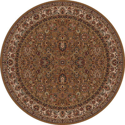 Branches Machine Woven Wool Dark Gold Rug
