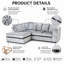 4 Seater Velvet Sofa & Chaise-134973749