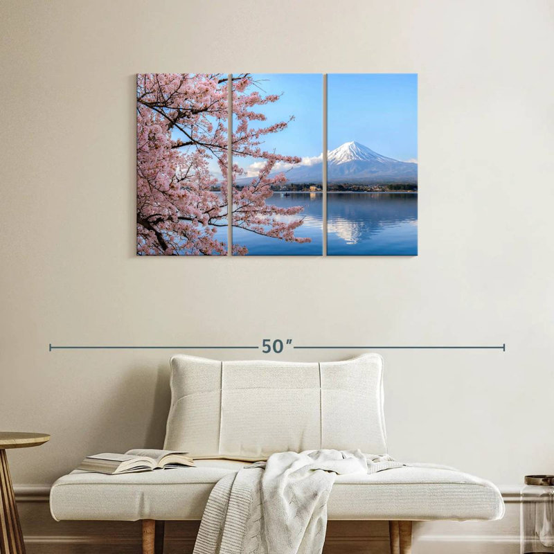 Nicci Lake Kawaguchiko And Mt Fuji, 24" H x 38" W