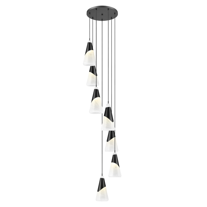Lustre Jamess, Noir mat, 7 lumières