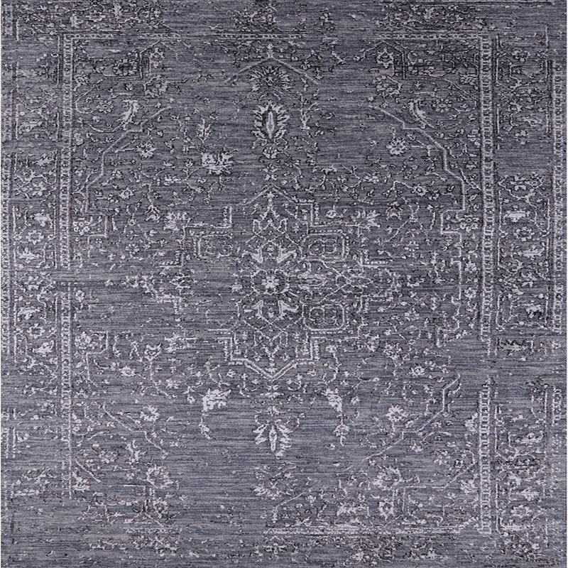 Tapis oriental gris Sheilah, Carré 5 pi