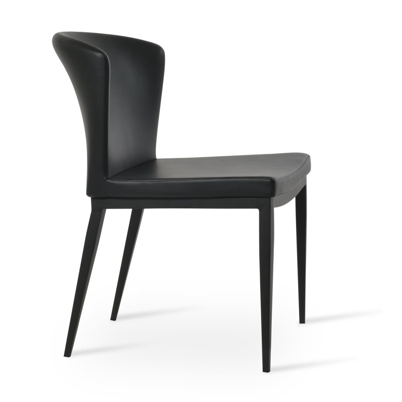 Chaise Capri, Noir mat, Noir