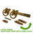 Gate Latch Set Solid Brass Ring Twist 7.25" L Heavy Duty Renovators Supply