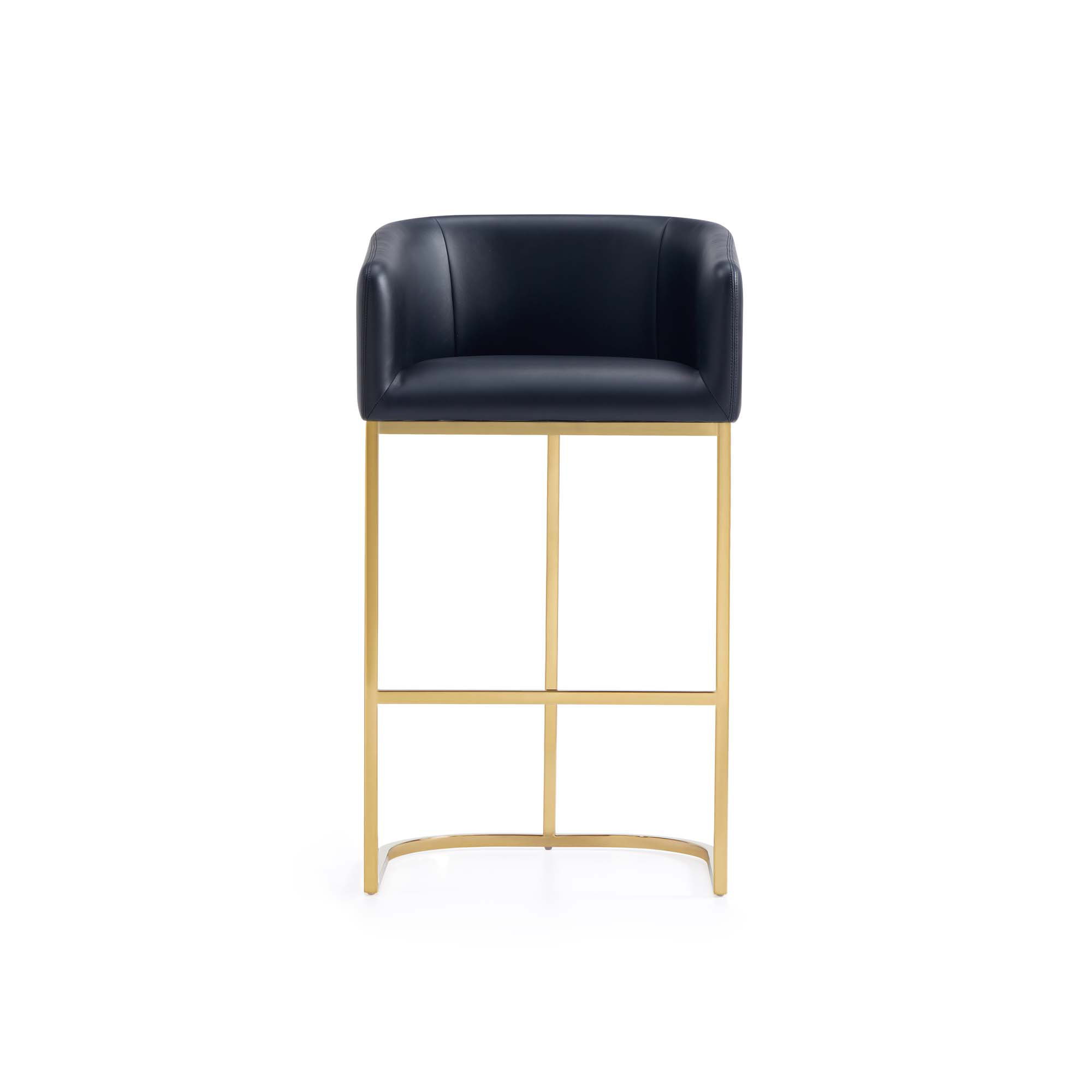 Louvre Bar & Counter Stool, Black, Bar Stool (30" Seat Height)