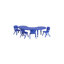 Ensemble de 4 tables d'activités en plastique ajustables Goddard l 35 po x L 65 po-58209286