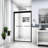 Matte Black Shower Enclosure 48" W X 76" H - Double Sliding Door With High Tempered Glass And Wall Profiles Adjustment Functionality Door, Elegant Nano Cleaning Feature-124249955