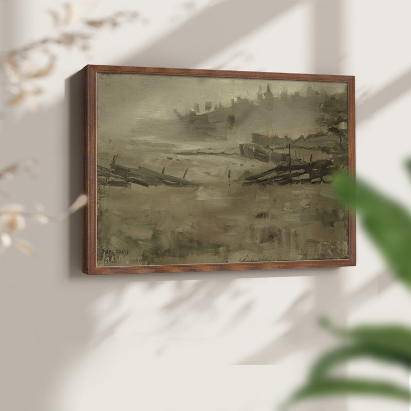 Paysages rétro-DCXC III - impression encadrée - réaménageable, H 16 po x l 20 po, Noyer