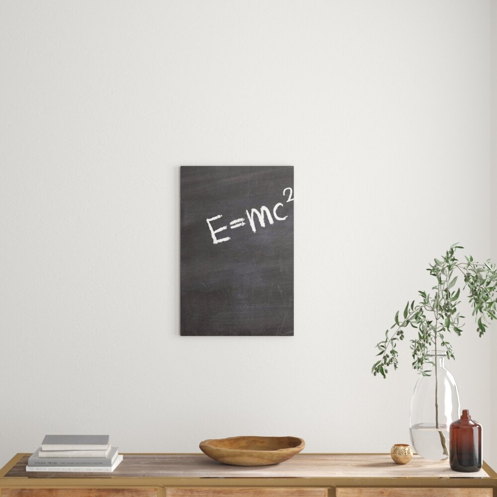 Leinwandbild Albert Einstein, Typografische Kunst