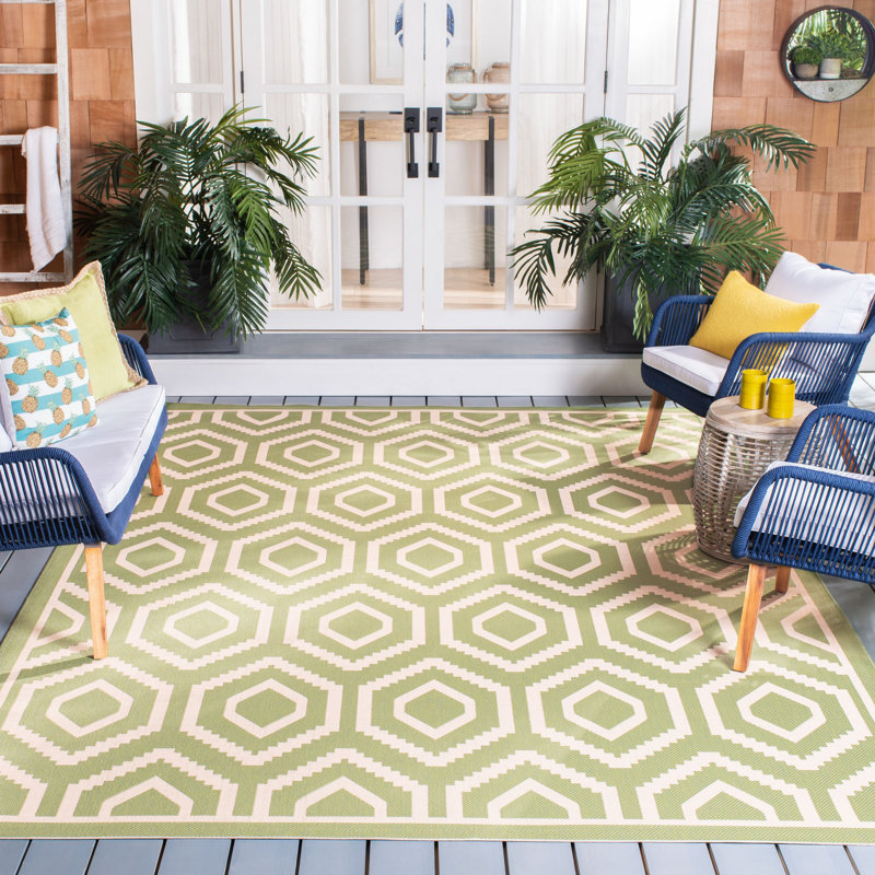 Tapis à motif géométrique Deedrick, Rectangle 6 pi 7 po x 9 pi 6 po