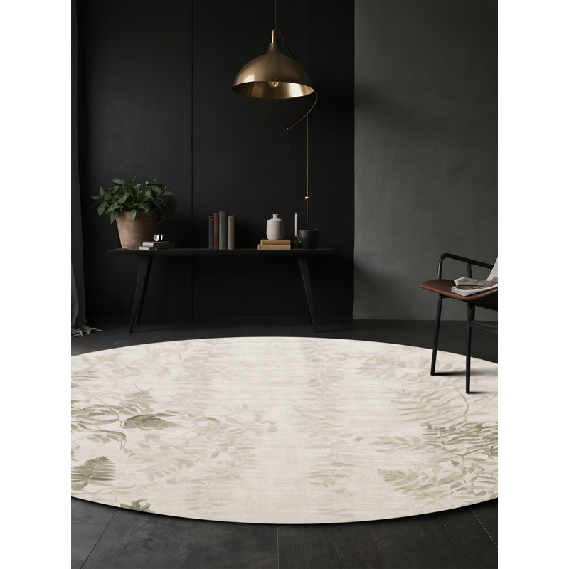 Tapis beige soyeux et moelleux, Rectangle 2 pi x 3 pi