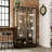 5 Tiers Curio Cabinet With Sliding Glass Doors & LED Lights