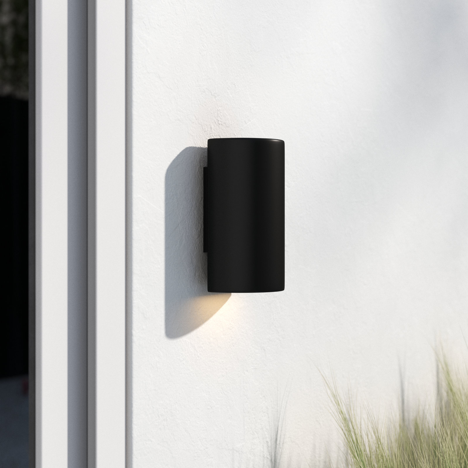 Nomad Ceramic Outdoor Sconce, Carbon Matte Black