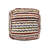 Chindi Upscale Boho Colorful Hand-Braided Chindi/Jute Ottoman Pouf-101548654