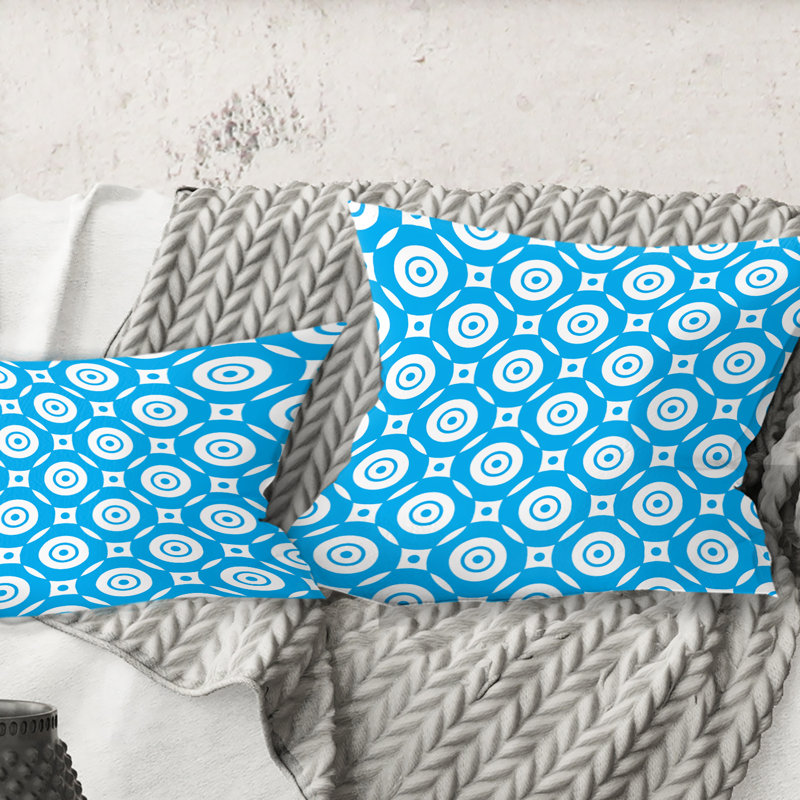 Coussin décoratif rétro Mid-Century, 16 po x 1 po