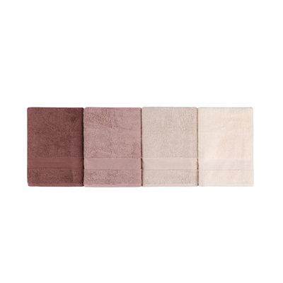 Ensemble de 4 serviettes de bain 100% coton 4 pièces