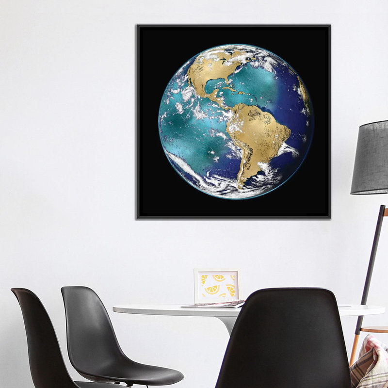 Impression d’art graphique sur toile « World Turning VI », H 48 po x l 48 po x 1,5 po, Toile tendue, Pas de tapis