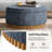 Lessman 35" W Solid Wood Round Ottoman with Flip Top Tray-127658983