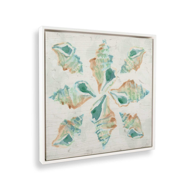 Reproduction d'art sur toile Saltwashed Shells II par June Erica Vess, H 30 po x l 30 po, Blanc