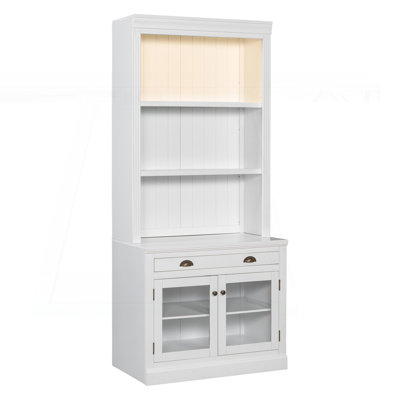 Versatile Tall Bookshelf with LED Lighting and Multiple Storage Options for Home