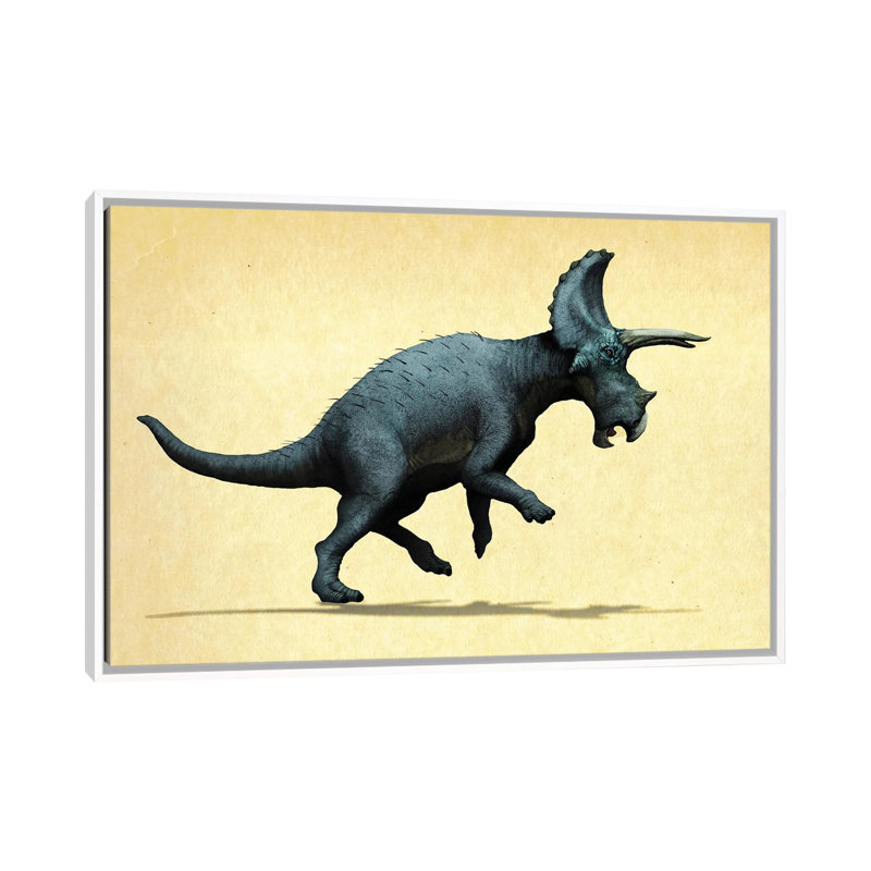 Lateral view of a Triceratops by Paulo Leite da Silva - Wrapped Canvas Graphic Art on Canvas, Wrapped Canvas