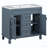 Leorn 35.1'' Single Bathroom Vanity with Resin Top with Mirror-2028937386