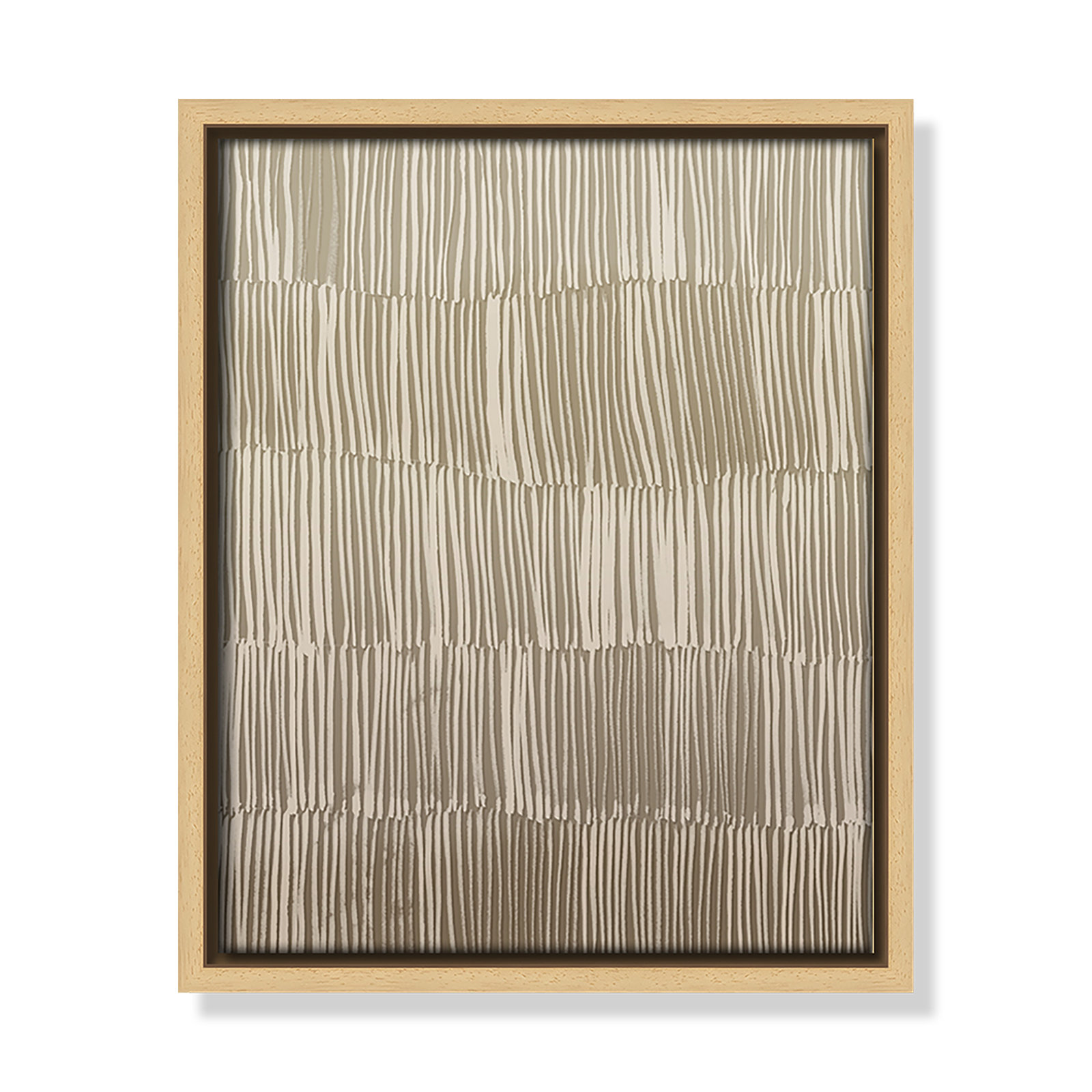 Linear Calm I Print by , 11.5" H x 9.5" W, Natural Floater