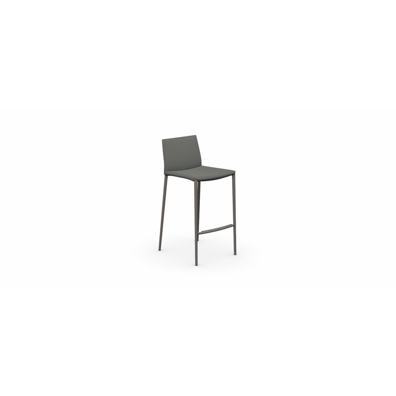 Tabouret de comptoir rembourré Boheme, Taupe mat