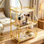 White gold detachable cosmetic shelf