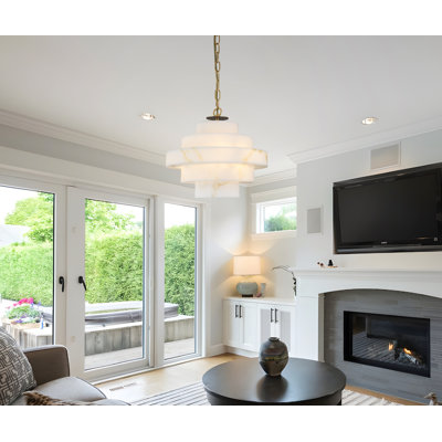 Silma 3 Dimmable Light Alabaster in Chandelier