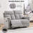 57.5" Wide Modern Chenille Upholstered Manual Reclining Loveseat Sofa-589319978