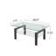 Table basse en verre trempé transparent, 2 couches