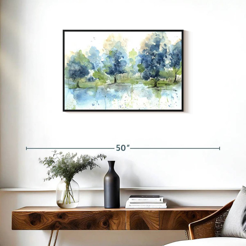 Avery Washy Blue Landscape, 21" H x 31" W