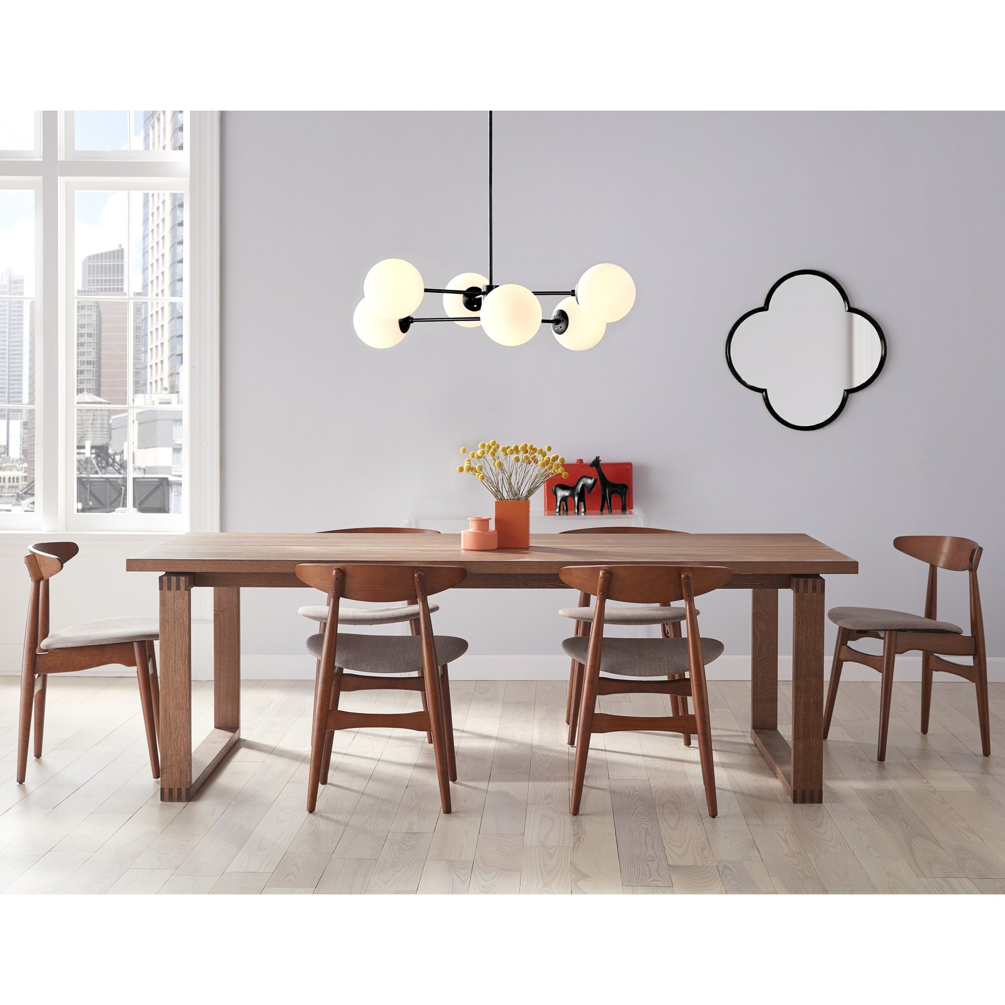 Glint 6 - Light Metal Dimmable Sphere Chandelier, Black
