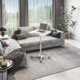 Sit To Stand Mobile Laptop Computer Stand With Height Adjustable And Tiltable Tabletop