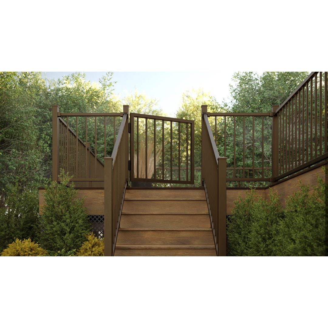 Inspire Railing 51-in H x 2.5-in W Aluminum Post with Brackets Fortress Building Products 