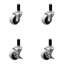 Ensemble de roulettes extensibles 2 pouces avec roues et 2 freins de 1 pouce / 2 pouces / SCC-EX05S210-TPRS-118-2-SLB-2