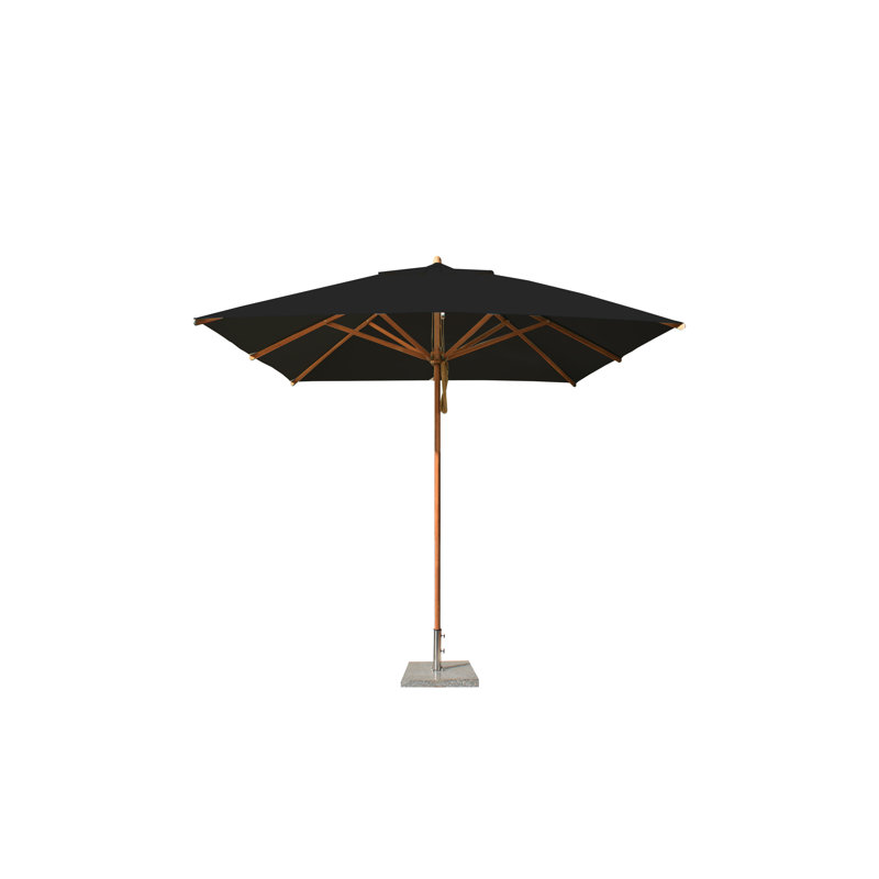 Levante Square Market Umbrella, Black, 84" W x 84" D