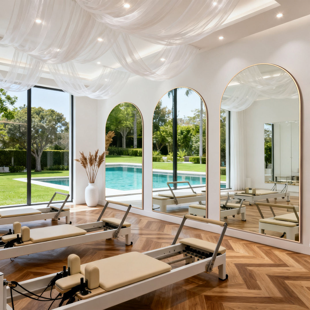 Malesha Large Modern Full Length Arched Aluminum Alloy Framed Floor Mirror Latitude Run® 