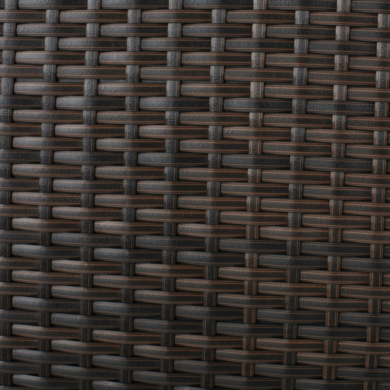 Foldable Round Wicker Dining Table for Outdoor Hosting