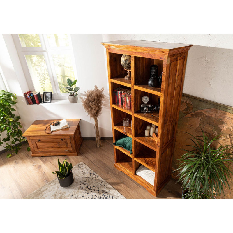 Oxford 195cm H x 90cm W Solid Wood Standard Bookcase, Honey