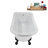 58" Streamlin Clawfoot Tub,Tray,Drain, Clawfeet-101628926-102219865