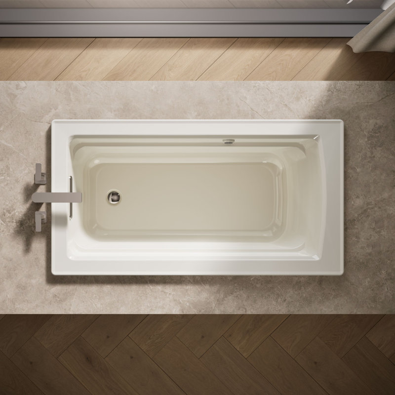 Archer 60" x 32" Soaking Bathtub, Biscuit