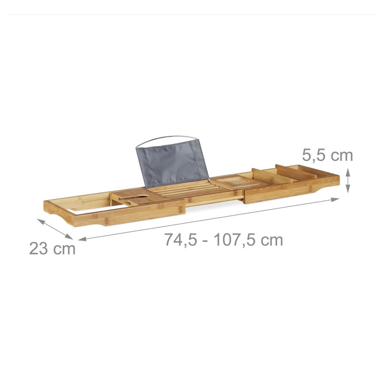 Freestanding Bamboo Bathroom Accessory Tray