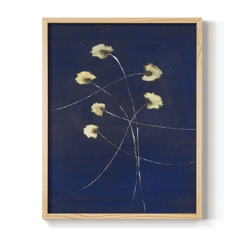 Indigo 2, reproduction encadrée - bois massif, Naturel, H 11 po x l 9 po