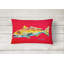 Coussin intérieur/extérieur rouge Fish Alphonzo