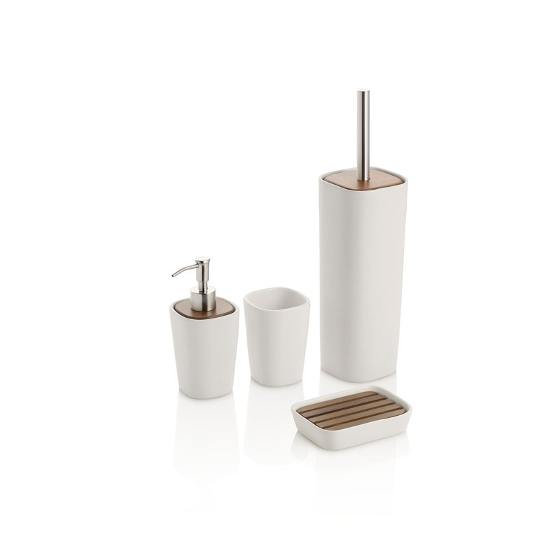Overturf Ceramic / Porcelain Bathroom Accessory Set