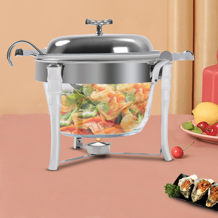  6L Chafing Dishes Serving Food Warmer Round Electric Buffet  Servers and Warmers Stainless Steel Food Warmers for Party/Kitchen/Banquet  (GN 1/2): Home & Kitchen